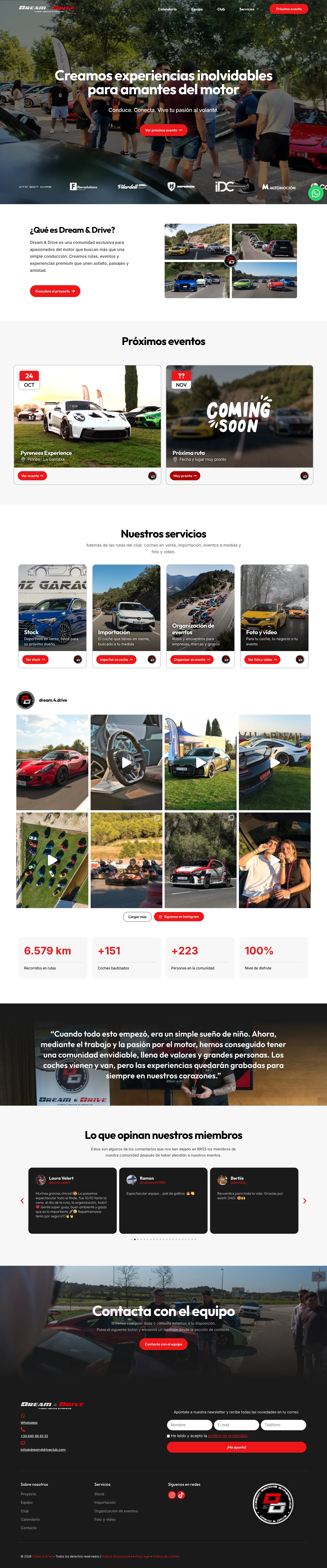 Portada completa de dream4driveclub.com.