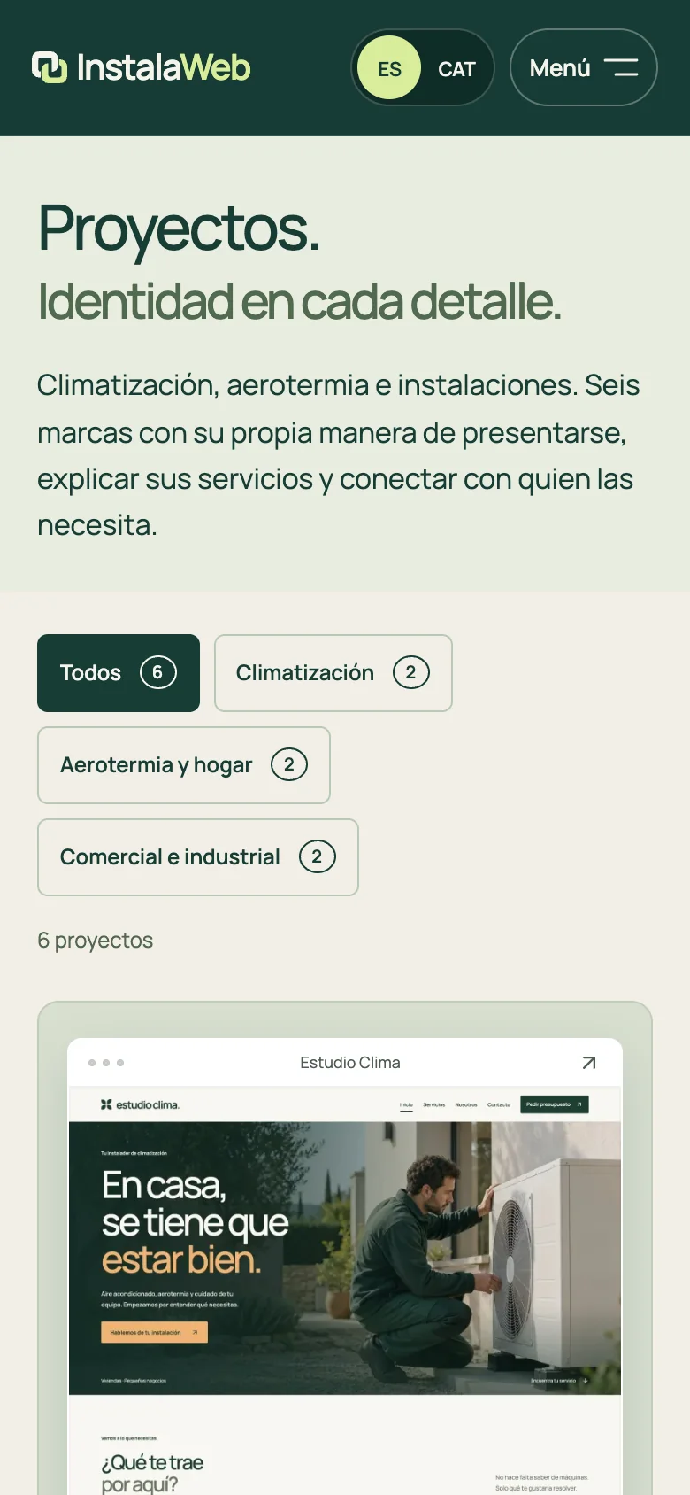 Proyectos en el móvil.