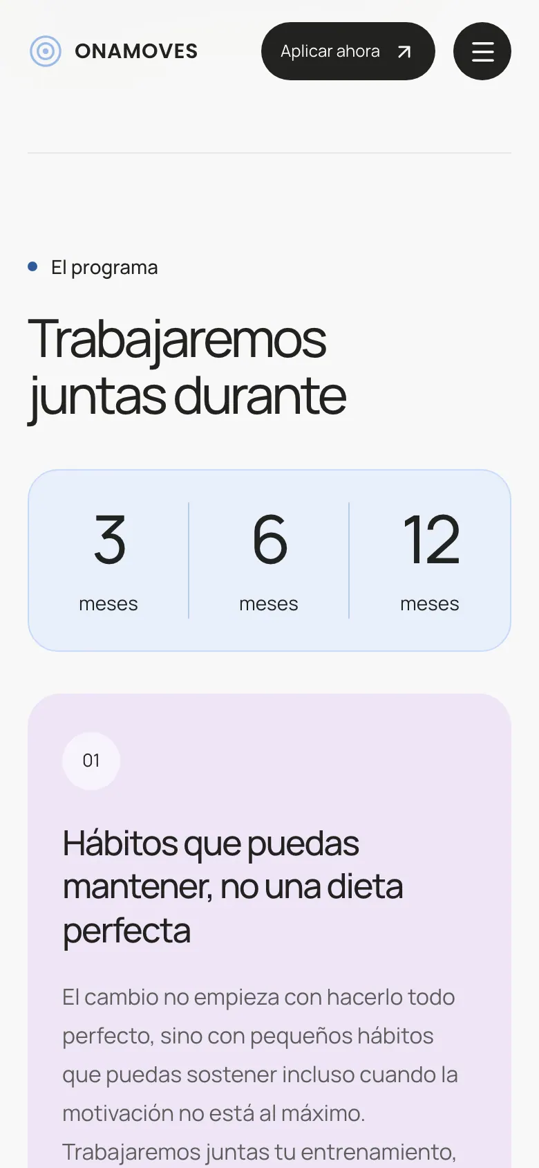 Programa en móvil.