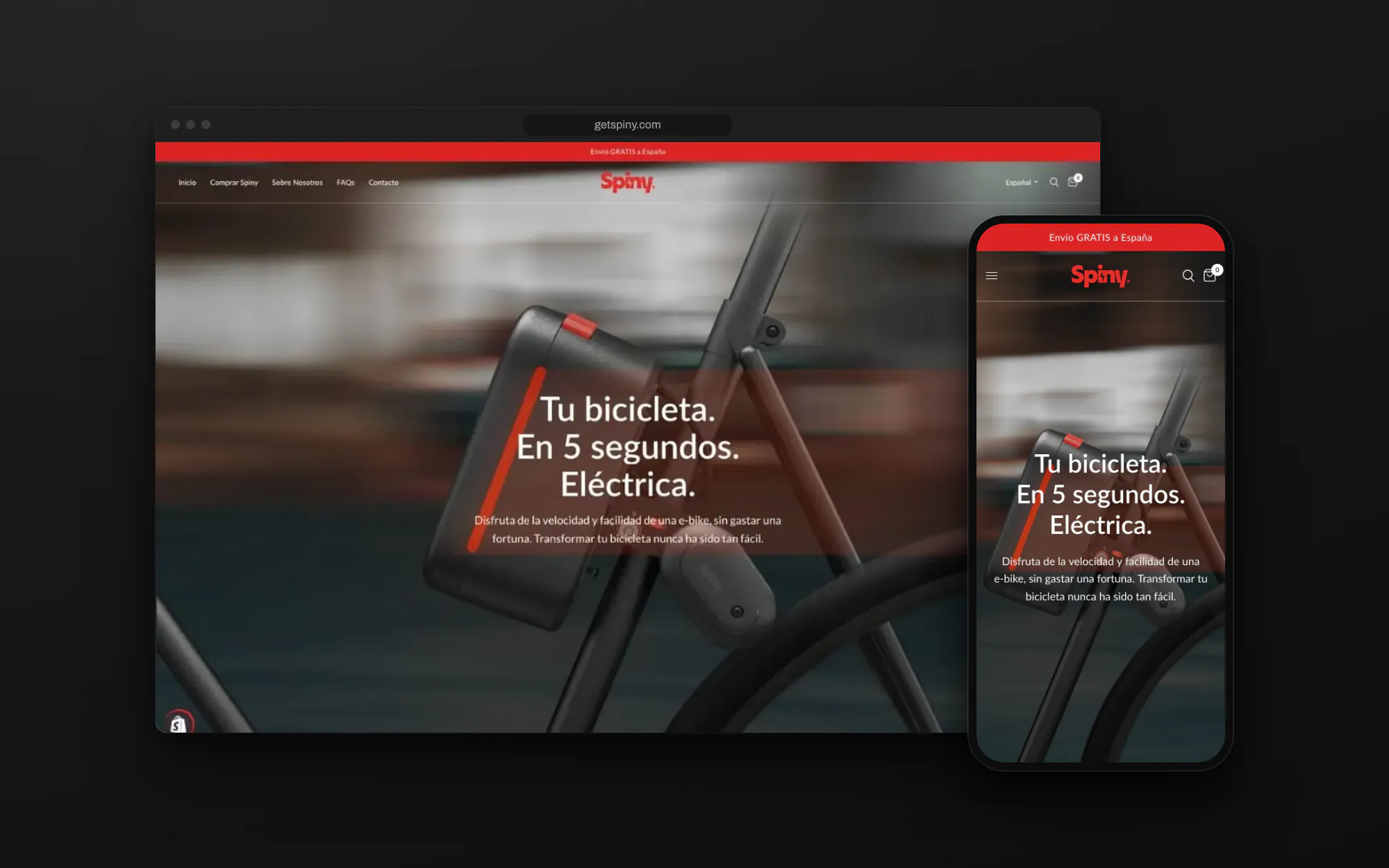 Web de Get Spiny en escritorio y móvil